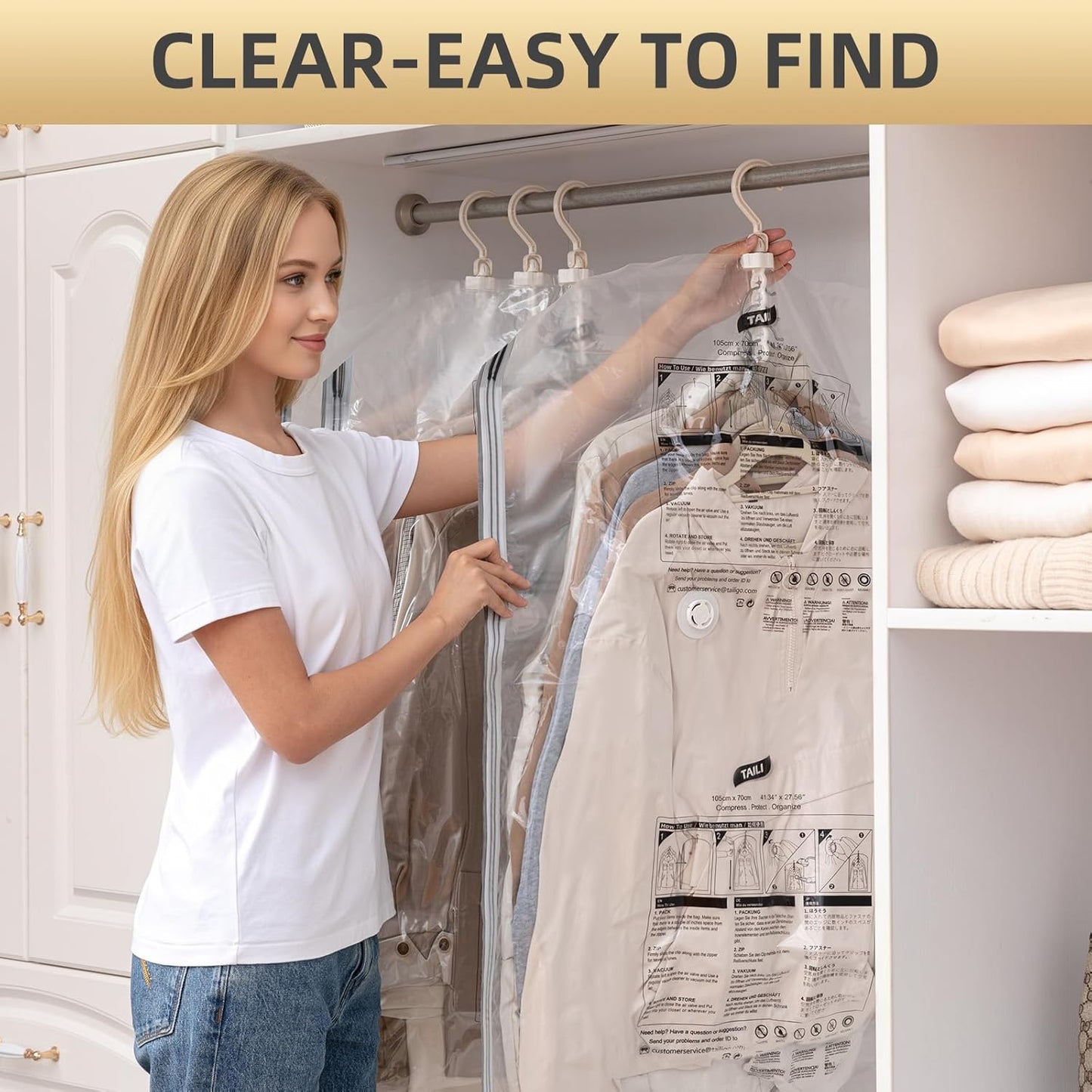Hanging Vacuum Storage Sealer Bags